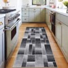 Geometric Hallway Rugs 2x6 Non-Slip Runner Rugs, Non-Shedding Plaid Indoor Carpet, Stain-Resistant Ultra-Thin Floor Carpet Mats for Bedroom - 4 of 4