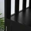Sideboard Buffet Cabinet, Modern Kitchen Cabinet, Coffee Bar Cabinet with 2-Level Shelf and Open Compartment, Black - 3 of 4
