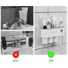 Toothbrush Holders Wall Mounted, Toothbrush Holder with Automatic Toothpaste Dispensers, 6 Brush Slots,Wall-Mounted Toothbrush Cup - 3 of 4