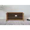 Vynxaria Multi-Purpose Ottoman Bench High-Density Foam Cushion, Metal Feet with Wood Grain Finish, 5-Min Easy Assembly - 2 of 4