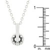 Slickblue Classic Solitaire Round Cubic Zirconia Pendant Necklace for Women, Rhodium Plated, 16” Chain - 3 of 3