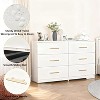 White 6-Drawer Dresser with Gold Handles, Modern Wood Storage Cabinet for Bedroom, Living Room TV Stand, and Entryway - 4 of 4