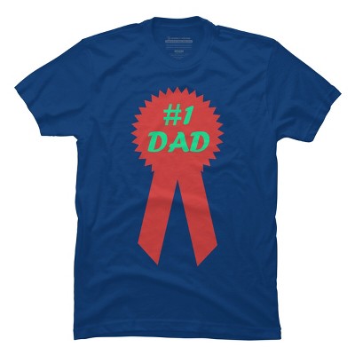 Men's Design By Humans #1 DAD Ribbon By T-Shirt