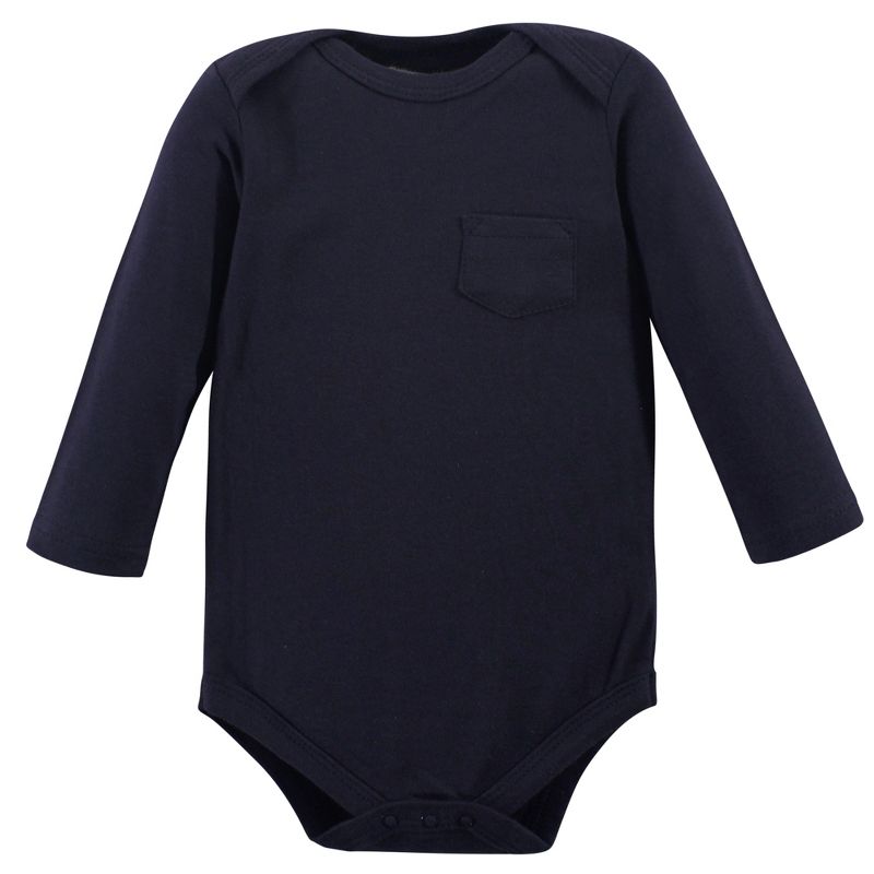Hudson Baby Infant Boy Cotton Long-Sleeve Bodysuits 5pk, Basketball, 3 of 8