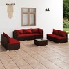 vidaXL Garden Lounge Set Brown - 2 of 4