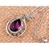 Anna-Kaci Crystal Amethyst Elegant Healing Rhinestone Necklace - 2 of 4