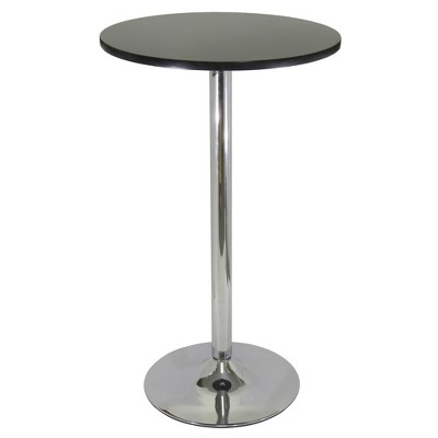 24" Spectrum Round Bar Height Table with Metal Legs Black - Winsome