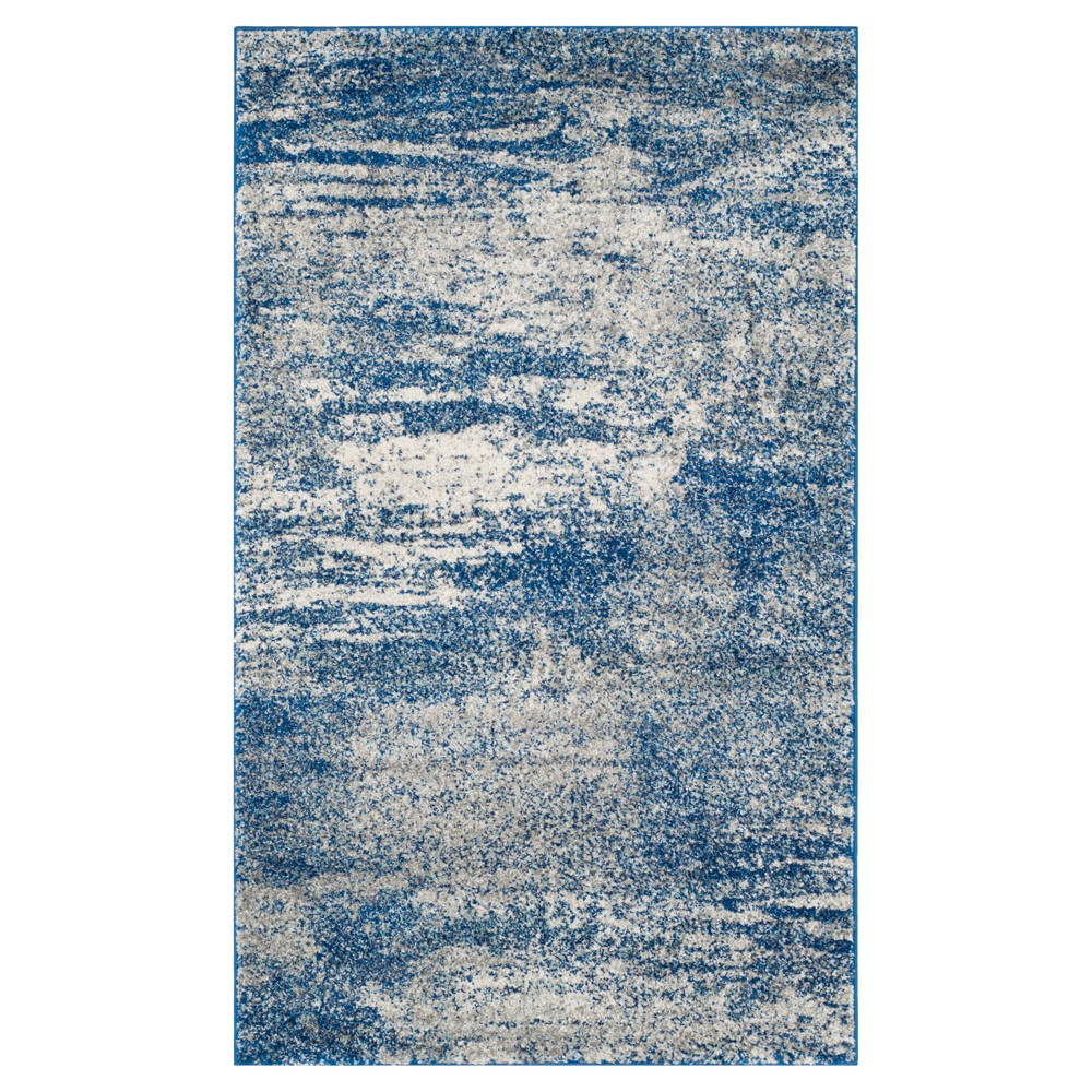 3'x5' Evoke Spacedye Design Area Rug Navy/Ivory - Safavieh