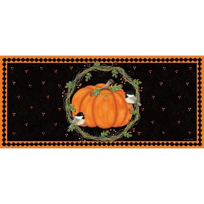 Chickadee and Pumpkin Sassafras Switch Mat