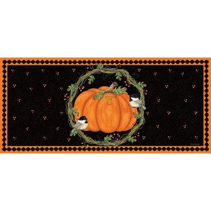 Chickadee and Pumpkin Sassafras Switch Mat - 1 of 4