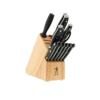 Henckels Graphite 13-pc Knife Set With Block, Kitchen Knife Sharpener, Chef  Knife, Steak Knife, Black, Stainless Steel : Target