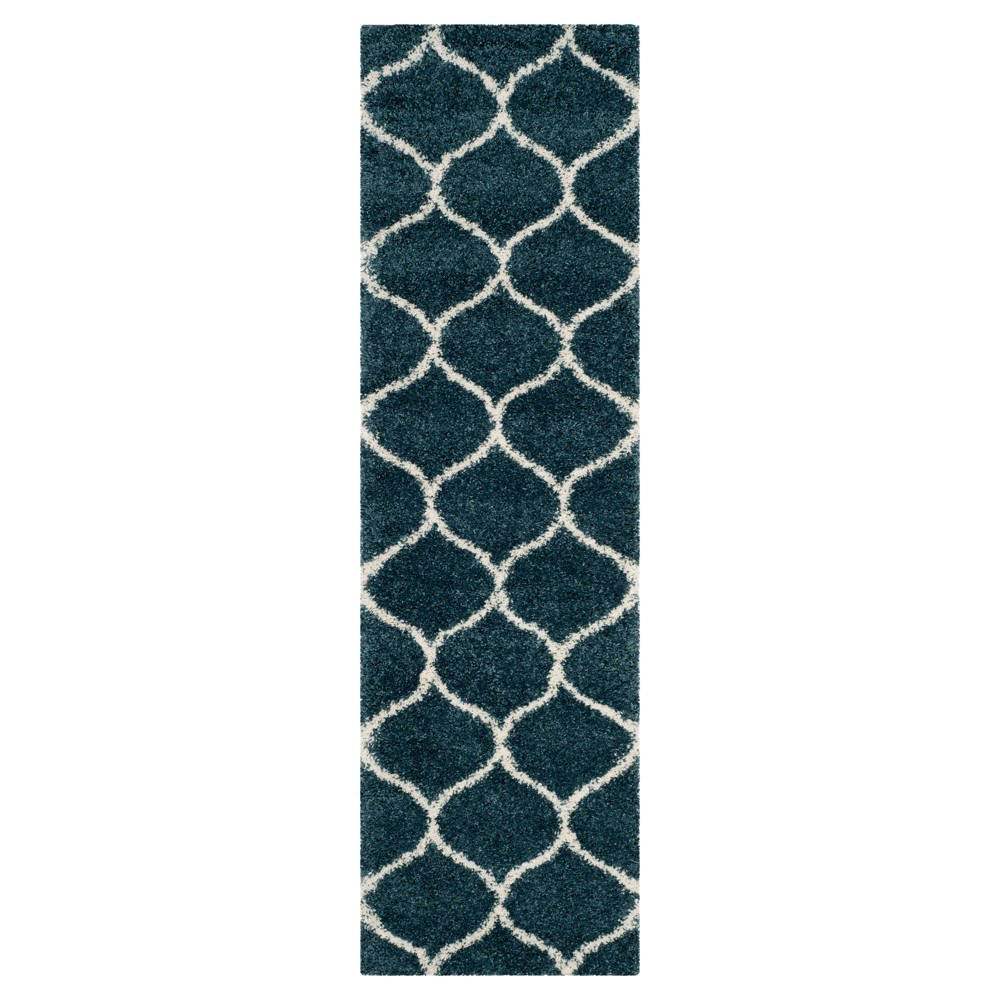 2'3inx8' Runner Kamila Rug Slate Blue/Ivory - Safavieh