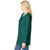 Woman Within Plus Size Perfect Long-Sleeve V-Neck Tunic - 4 of 4