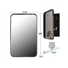 PAGED 15.7" Wall Mounted Bathroom Cabinet with Mirror and Adjustable Shelves, Metal Frame Medicine Cabinet for Bathroom/Living Room/Kitchen - 4 of 4
