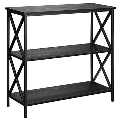 29.25" Tucson 3 Tier Bookcase Black - Breighton Home