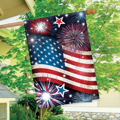 Patriotic Stars and Stripes Polyester Outdoor House Flag