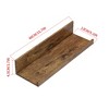 FurnitureR Floating Shelves for Wall, 15.75 Inch Wide Wooden WallMounted Display Ledge Set, Modern Storage Shelves for Living Room Set of 8, Brown - 3 of 4