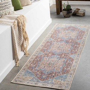 Hauteloom Como Vintage Flat Pile Washable Rug - 1 of 4
