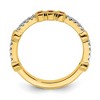 Black Bow Jewelry 2mm 14k Yellow Gold Created Ruby & .08 Ctw Diamond Stackable Band - 2 of 4