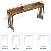 Tribesigns 71" Queen Size Overbed Table with Adjustable Tilt Board, Mobile Laptop Cart with Outlets & USB Ports - 3 of 4