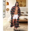 ADR Men's Robe, Plush Fleece Hooded Bathrobe Man, Long Warm Cozy Bath Robe Man - 2 of 4
