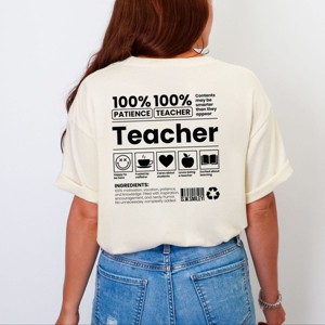 Simply Sage Market S.W.Smiley Teacher Recipe Front & Back Design Garment Dyed Tee - 1 of 4