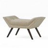 Tufted Fabric Ottoman, Accent Bench With Rivet Nail Decoration, Sloping End,35.50” W x 16.50” D x 18.75” H(2.96*1.38*1.56ft) - 4 of 4