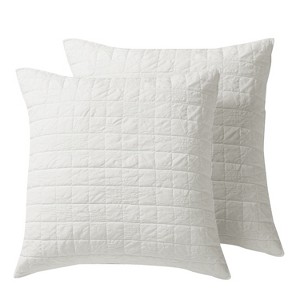 Bowie White Euro Sham Set of 2 - Levtex Home - 1 of 3