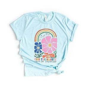Simply Sage Market Women's Boho Rainbow Find Beauty Short Sleeve Graphic Tee - 1 of 4