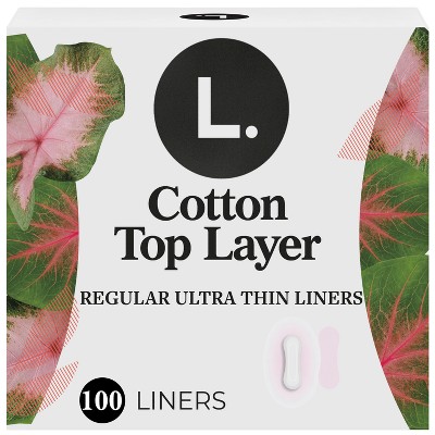 L . Ultra Thin Liner Menstrual Pads - Regular - 100ct