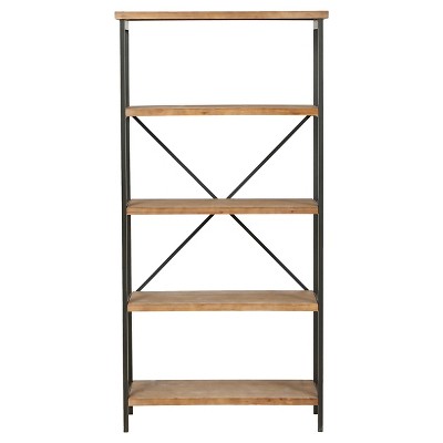 Christopher Knight Home Perth 68.5" 5-Shelf Industrial Bookcase Antique: Metal & Wood, 250lbs Capacity