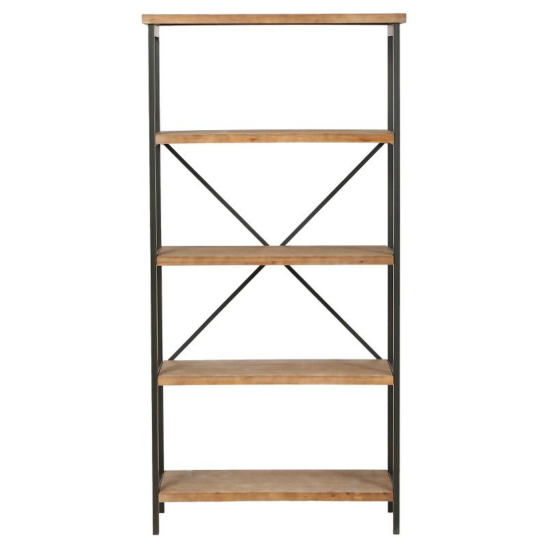 Perth 68.5" 5-Shelf Industrial Bookcase Antique - Christopher Knight Home, 1 of 8