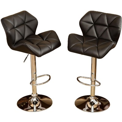 NicBex Set of 2 Bar Stools for Kitchen Island,Faux Leather Counter Bar Stools with Adjustable Height,Bar Chairs for Dining Rooms,Kitchens