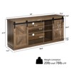 GlasFlength TV Stands and Consoles Modern Minimalist TV Stand with Open Storage for Living Room Brown,58”*15.5”*27.4" - 3 of 4