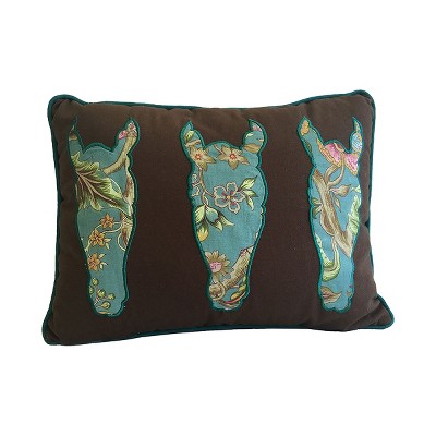 C&F Home 12" x 16" Jazz Three Horse Needlepoint Pillow