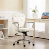 NicBex Adjustable Height Velvet Button Tufted Home Office Chair with Padded Armrests and Wheels for Work Study Vanity - 2 of 4