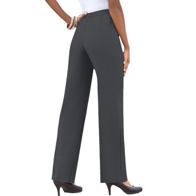 Roaman's Women's Plus Size Petite Classic Bend Over Pant