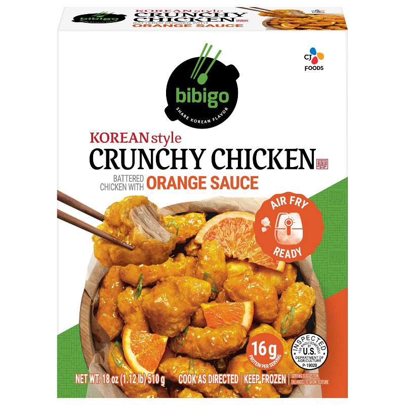 Bibigo Frozen Korean Style Crunchy Chicken with Orange Sauce - 18oz, 1 of 14