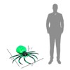 SEVOBAL Inflatable Holiday Decorations 6 Inch Halloween Vividly Spider Patio Decoration for Garden, Lawn, Halloween Party, Green, 7.9"*7.9"*4.7" - 3 of 4