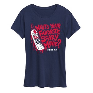 Women's - Scream - Favorite Scary Movie Short Sleeve Graphic T-Shirt - 1 of 4