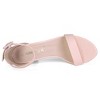 Allegra K Women's Round Open Toe Block Heel Buckle Ankle Strap Sandals - 4 of 4