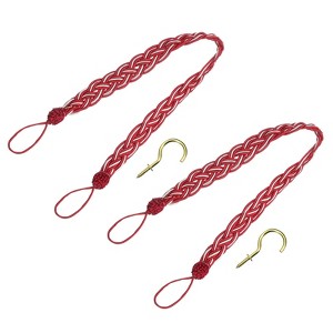 Unique Bargains Hand Woven Braided Rope Decorative Curtain Tiebacks - 1 of 4
