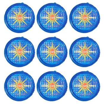 Solar Sun Rings UV Resistant Above Ground Inground Swimming Pool Hot Tub Spa Heating Accessory Circular Heater Solar Cover, Blue (9 Pack)