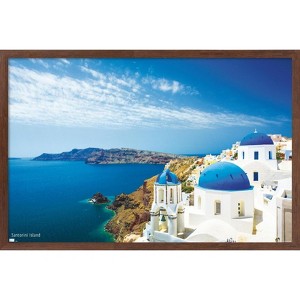 Trends International Santorini Island Framed Wall Poster Prints - 1 of 4