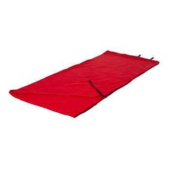Stansport Rectangular Fleece Sleeping Bag Red