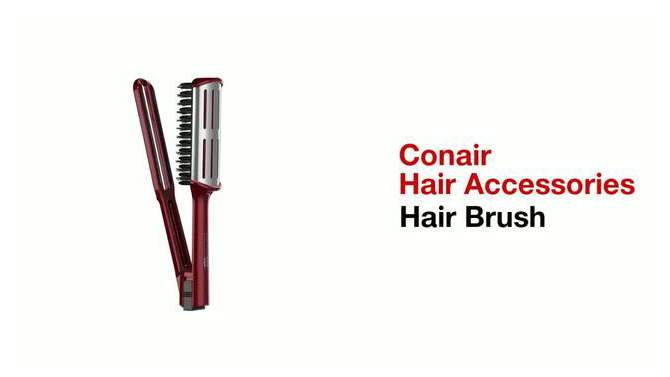 Conair Travel Sized Detangling Cushion Hair Brush - All Hair - Black, 2 of 5, play video