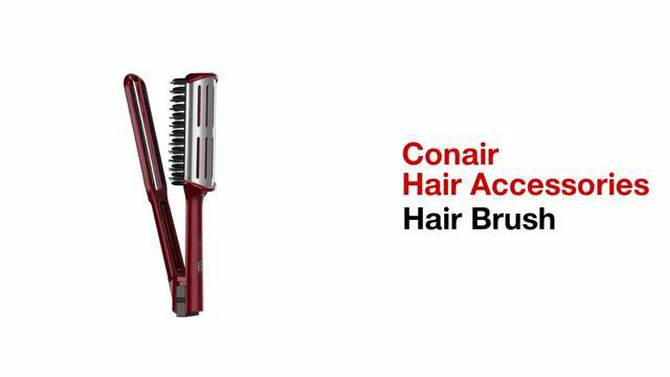 Conair Travel Sized Detangling Cushion Hair Brush - All Hair - Black, 2 of 5, play video