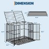 Heavy-Duty Escape-Proof Dog Crate with wheels & removable tray. Indestructible, stackable for medium/small high-anxiety dogs. - 2 of 4