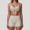 Anna-Kaci Active Women's Scoop Neck Sports Bra with Adjustable Straps and Smooth Stretch Fit - 4 of 4