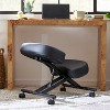 Jomeed  Modern Height Adjustable Ergonomic Support Rolling Home Office Kneeling Desk Chair with 3 Inch Padded Angled Seat, Black - 4 of 4